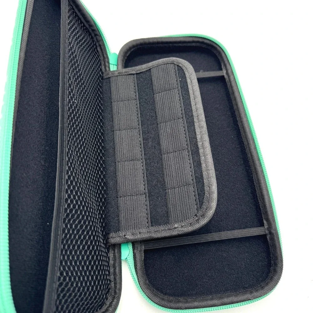 NINTENDO SWITCH NEW Protective Case Animal Crossing Mint Green Leaf Travel Carry